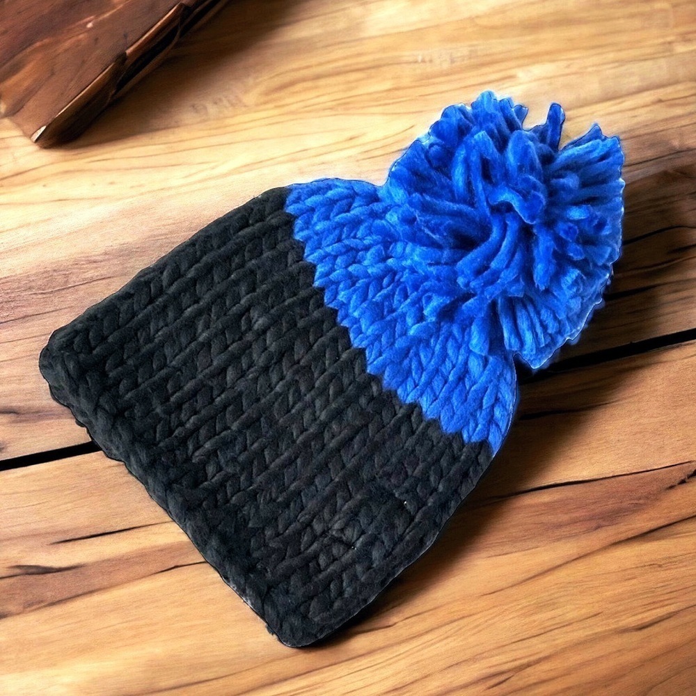 NWT Free People Cozy Up Colorblock Pom Pom Beanie